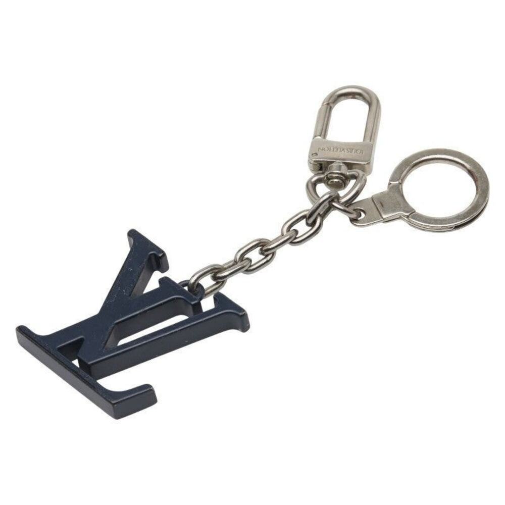 Louis Vuitton Porte Cles Initial Key Holder Charm Metal Silver